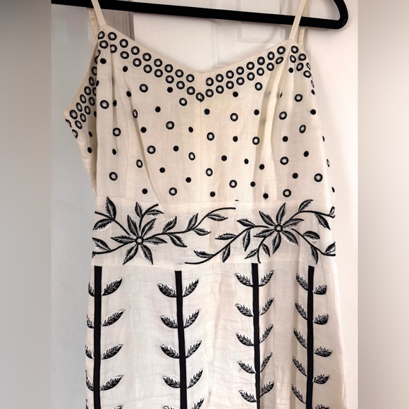 Cream and White Spaghetti Strap Sundress for Wedding Guest - Picture 3 of 13